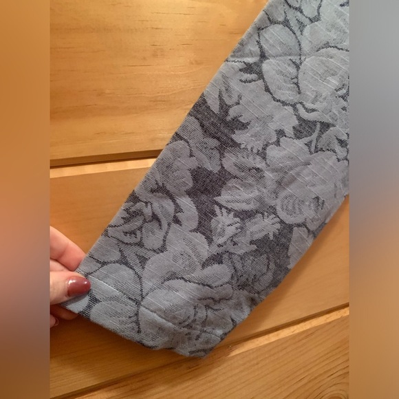 Dialogue Jacket Floral Jacquard QVC Blazer Open Style Blue Size 14 New - Picture 4 of 12